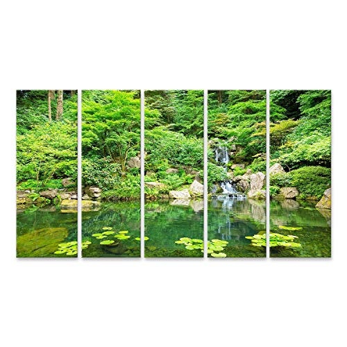 Bild Bilder auf Leinwand Schöner japanischer Zen-Garten Wandbild, Poster, Leinwandbild MVM