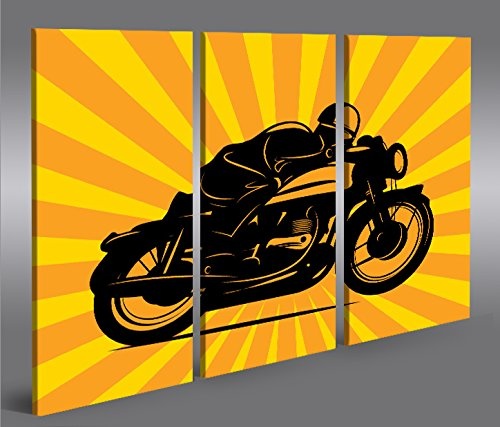 islandburner Bild Bilder auf Leinwand Motorrad 3p XXL Poster Leinwandbild Wandbild Art up Your Life ®