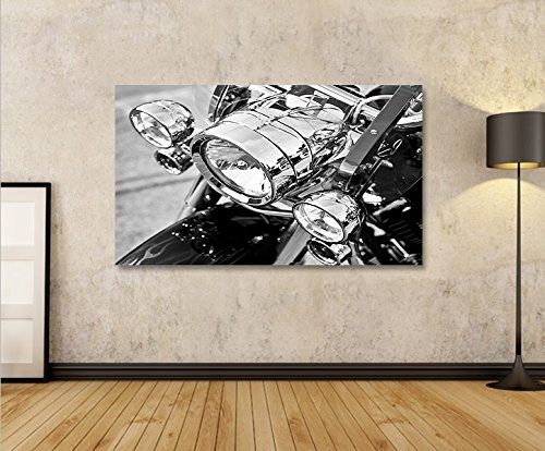 islandburner Bild Bilder auf Leinwand Harley V2 Chopper Motorrad 1K XXL Poster Leinwandbild Wandbild Dekoartikel Wohnzimmer Marke