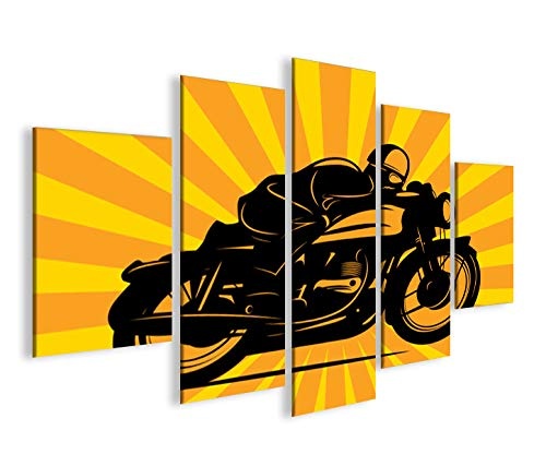 islandburner Bild Bilder auf Leinwand Motorrad MF XXL Poster Leinwandbild Wandbild Art up Your Life ®
