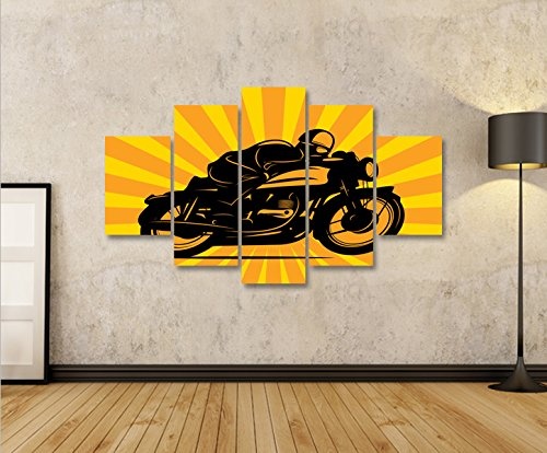 islandburner Bild Bilder auf Leinwand Motorrad MF XXL Poster Leinwandbild Wandbild Art up Your Life ®