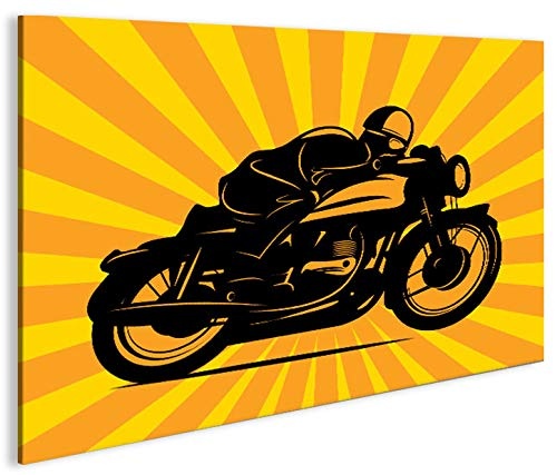 islandburner Bild Bilder auf Leinwand Motorrad 1p XXL Poster Leinwandbild Wandbild Art up Your Life ®