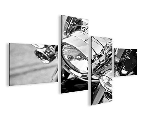 islandburner Bild Bilder auf Leinwand Harley V2 Chopper Motorrad 4L XXL Poster Leinwandbild Wandbild Dekoartikel Wohnzimmer Marke