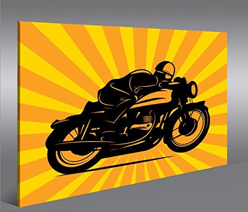 islandburner Bild Bilder auf Leinwand Motorrad 1K XXL Poster Leinwandbild Wandbild Art up Your Life ®
