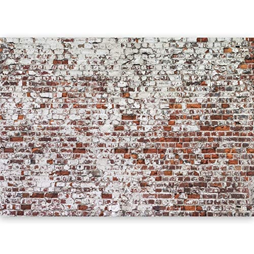 murando - Vlies Fototapete 500x280 cm - Vlies Tapete - Moderne Wanddeko - Design Tapete - Ziegel Mauer mehrfarbig Ziegelstein Steine f-A-0452-a-a