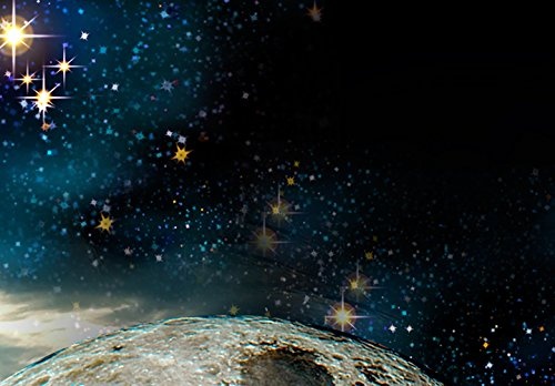 murando - Bilder Nachthimmel 135x90 cm Vlies Leinwandbild 3 Teilig Kunstdruck modern Wandbilder XXL Wanddekoration Design Wand Bild - Mond Nacht Wolken b-C-0190-b-e