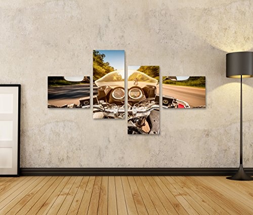 islandburner Bild Bilder auf Leinwand Motorrad Cruisen Poster, Leinwandbild, Wandbilder