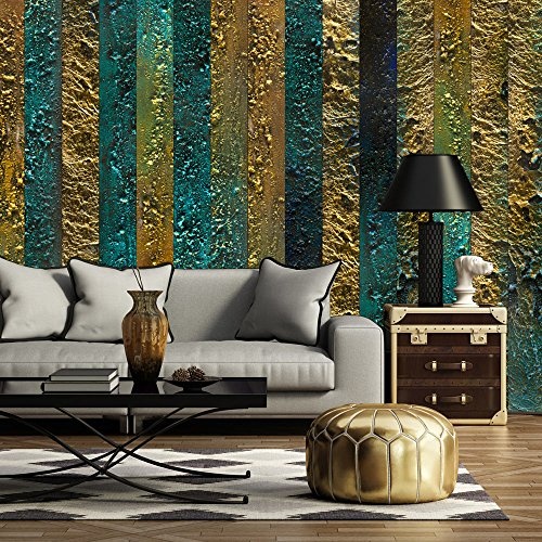 murando - Fototapete 350x256 cm - Vlies Tapete - Moderne Wanddeko - Design Tapete - Wandtapete - Wand Dekoration - Textur Gold Abstrakt - wie gemalt f-A-0436-a-a