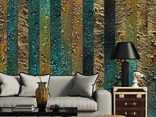 murando - Fototapete 350x256 cm - Vlies Tapete - Moderne Wanddeko - Design Tapete - Wandtapete - Wand Dekoration - Textur Gold Abstrakt - wie gemalt f-A-0436-a-a