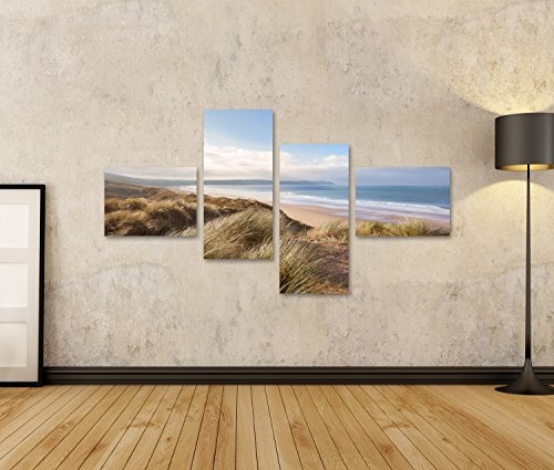 islandburner Bild Bilder auf Leinwand Strand Dünen Meer Poster, Leinwandbild, Wandbilder
