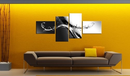 murando - Bilder 200x90 cm Vlies Leinwandbild 4 Teilig Kunstdruck modern Wandbilder XXL Wanddekoration Design Wand Bild - Abstrakt 020101-101