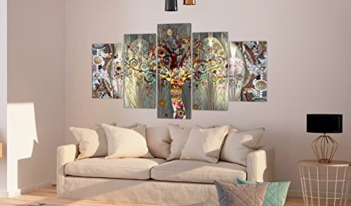 murando - Bilder 200x100 cm Vlies Leinwandbild 5 TLG Kunstdruck modern Wandbilder XXL Wanddekoration Design Wand Bild - Baum Abstrakt l-A-0005-b-n