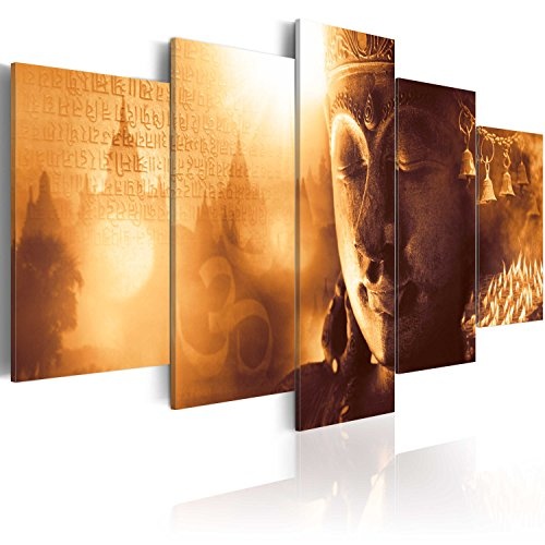 murando - Bilder 200x100 cm Vlies Leinwandbild 5 TLG Kunstdruck modern Wandbilder XXL Wanddekoration Design Wand Bild - Buddha h-A-0054-b-n