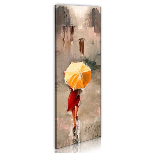 murando - handbemalte Bilder auf Leinwand Regen 40x120 cm...