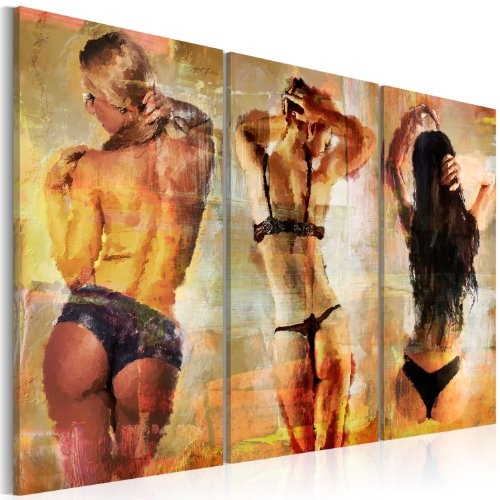 murando - Bilder 90x60 cm Vlies Leinwandbild 3 Teilig Kunstdruck modern Wandbilder XXL Wanddekoration Design Wand Bild - Erotik 020106-6