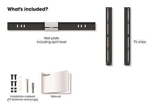 Vogels THIN 405 TV-Wandhalterung für 66-140 cm (26-55 Zoll) Fernseher, starr, max. 25 kg, Vesa max. 400 x 400, schwarz