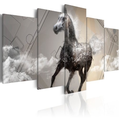 murando - Bilder 225x112 cm Vlies Leinwandbild 5 TLG Kunstdruck modern Wandbilder XXL Wanddekoration Design Wand Bild - Pferd 020116-32