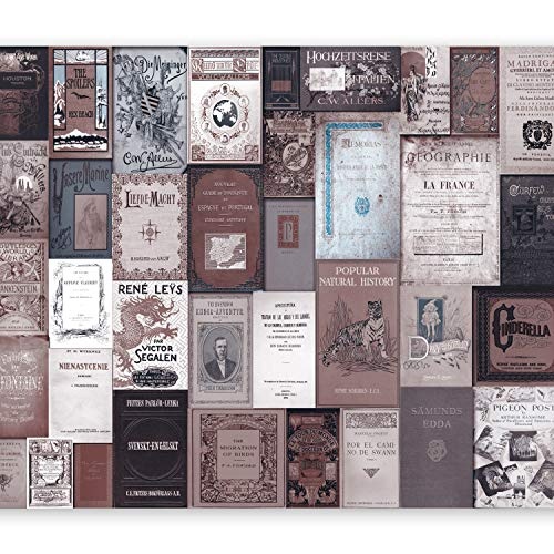 murando - Fototapete 300x210 cm - Vlies Tapete - Moderne Wanddeko - Design Tapete - Wandtapete - Wand Dekoration - Vintage Retro Buch m-C-0242-a-d