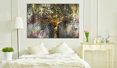 murando - Bilder Baum Klimt 90x60 cm - Vlies Leinwandbild 1 Teilig Kunstdruck modern Wandbilder XXL Wanddekoration Design Wand Bild - Abstrakt l-A-0008-b-d