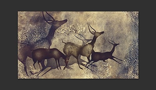 murando - Fototapete Hirsch 500x280 cm - Vlies Tapete -Moderne Wanddeko - Design Tapete - Textur Tiere - wie gemalt g-A-0100-a-c