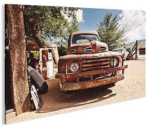 islandburner Bild Bilder auf Leinwand Vintage Ford US Cars 1K XXL Poster Leinwandbild Wandbild Dekoartikel Wohnzimmer Marke