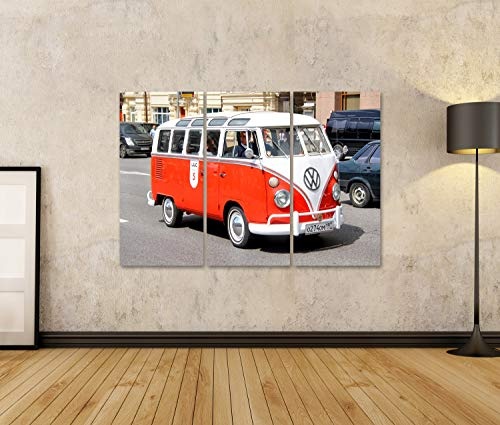 islandburner Bild Bilder auf Leinwand VW Bulli Bus T1 Vintage Wandbild, Poster, Leinwandbild MXF