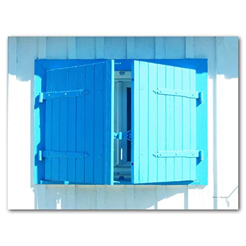 Glücksvilla Blaues Fenster im Sonnenlicht - XXL...
