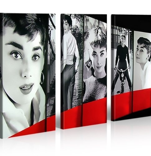 islandburner Bild Bilder auf Leinwand Audrey Hepburn Pop...