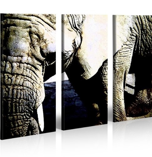 islandburner Bild Bilder auf Leinwand Elefant Pop Art Zoo...