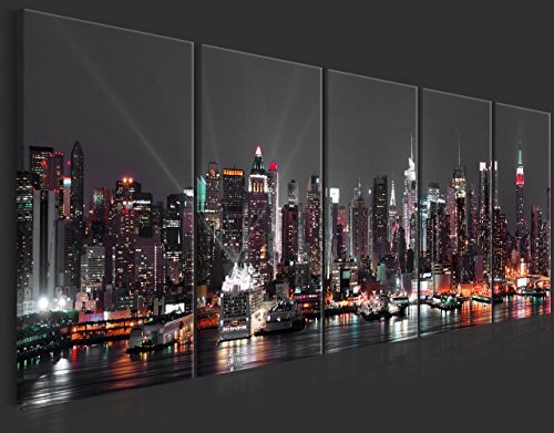 murando - Acrylglasbild New York 200x80 cm - Glasbilder - Wandbilder XXL - Wandbild - Bilder - Skyline New York NY Stadt City d-B-0185-k-o