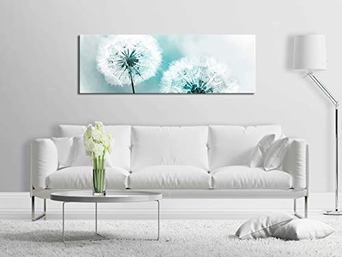 murando Akustikbild Pusteblume 135x45 cm Bilder Hochleistungsschallabsorber Schallschutz Leinwand Akustikdämmung 1 TLG Wandbild Raumakustik Schalldämmung Blumen Natur grau b-B-0223-b-d