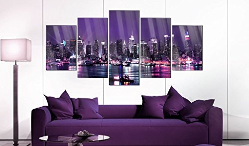 murando - Acrylglasbild New York 200x100 cm - 5 Teilig - Bilder Wandbild - modern - Decoration d-A-0022-k-o