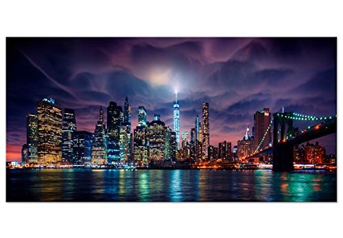 murando Mega XXXL New York Wandbild 160x80 cm - Einzigartiger XXL Kunstdruck zur Selbstmontage Leinwandbilder Moderne Bilder Wanddekoration - NY City Stadt d-B-0155-ak-e