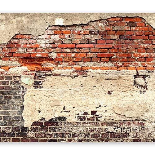 murando - Vlies Fototapete 500x280 cm - Größe Format XXL- Vlies Tapete - Moderne Wanddeko - Design Tapete - Ziegel Ziegelstein f-A-0503-x-b