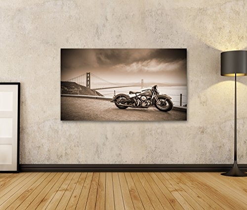 Bild Bilder auf Leinwand Harley Davidson Hog in San...