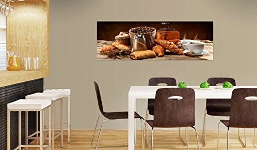 murando - Bilder 120x40 cm Vlies Leinwandbild 1 TLG Kunstdruck modern Wandbilder XXL Wanddekoration Design Wand Bild - Kaffee j-A-0059-b-d