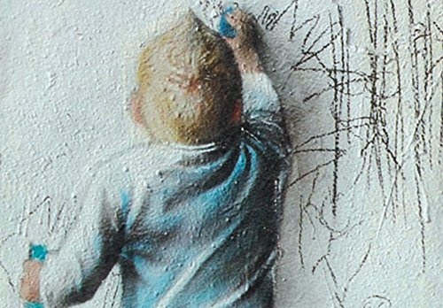 murando - Bilder 120x80 cm Vlies Leinwandbild 1 TLG Kunstdruck modern Wandbilder XXL Wanddekoration Design Wand Bild - Poster Kinder Mural Banksy i-B-0024-b-d