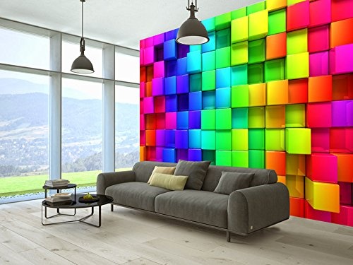 murando - Fototapete Kubus 350x256 cm - Vlies Tapete - Moderne Wanddeko - Design Tapete - Wandtapete - Wand Dekoration - 3D f-A-0350-a-a
