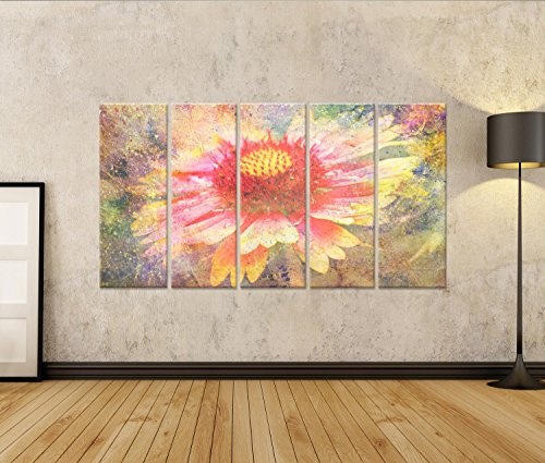 islandburner Bild Bilder auf Leinwand Pastell Gemälde Art von Blume Poster, Leinwandbild, Wandbilder