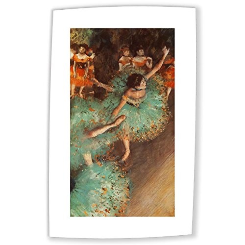 JH Lacrocon Edgar Degas - Tänzer Schwingen, Grün Tänzer Leinwandbilder Reproduktionen Gerollte 50X90 cm - Tänzer Gemälde Gedruckt Wandkunst