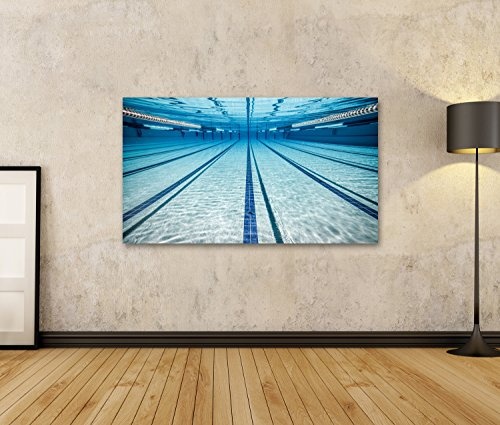 islandburner Bild Bilder auf Leinwand Schwimmbad unter Wasser Wandbild, Poster, Leinwandbild EFM