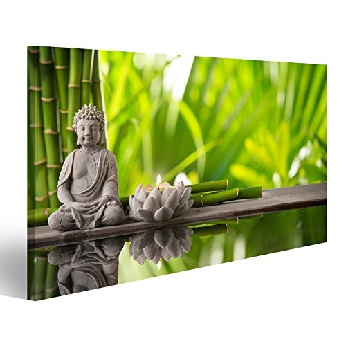 islandburner Bild Bilder auf Leinwand Buddha Wasser Zen...