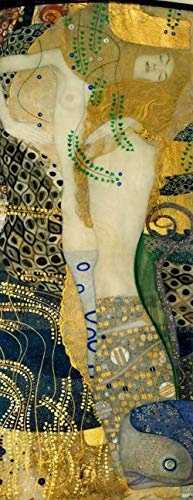 JH Lacrocon Gustav Klimt - Wasserschlangen I Leinwandbilder Reproduktionen Gerollte 45X120 cm - Nackter Weiblicher Körper Gemälde Gedruckt Wandkunst