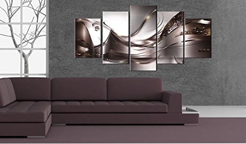 murando - Bilder 200x100 cm Vlies Leinwandbild 5 TLG Kunstdruck modern Wandbilder XXL Wanddekoration Design Wand Bild - Abstrakt Blumen a-A-0004-b-p