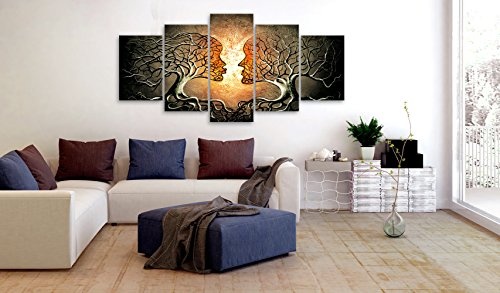 murando - Bilder Bäume Liebe 225x112 cm Vlies Leinwandbild 5 TLG Kunstdruck modern Wandbilder XXL Wanddekoration Design Wand Bild - Abstrakt h-A-0086-b-p