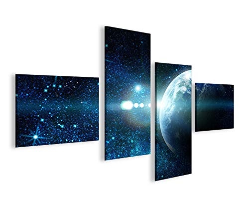 islandburner Bild Bilder auf Leinwand Sterne Weltall Space 4L XXL Poster Leinwandbild Wandbild Dekoartikel Wohnzimmer Marke