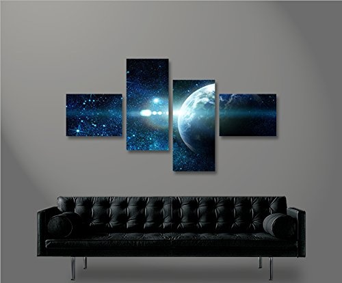 islandburner Bild Bilder auf Leinwand Sterne Weltall Space 4L XXL Poster Leinwandbild Wandbild Dekoartikel Wohnzimmer Marke