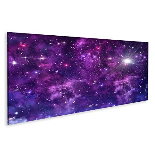 Bild Bilder auf Leinwand Sternenhimmel tiefes Weltall Wandbild, Poster, Leinwandbild OSS-Pano-DE6