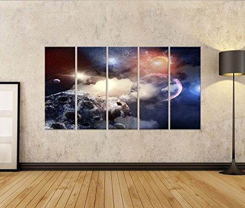 islandburner Bild Bilder auf Leinwand Sterne Galaxie Weltall Planeten Poster, Leinwandbild, Wandbilder