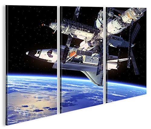 islandburner Bild Bilder auf Leinwand Space Shuttle Raumfähre im Weltall Space NASA Weltraum 3p XXL Poster Leinwandbild Wandbild Dekoartikel Wohnzimmer Marke